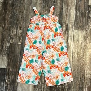 Janie and Jack Tropical Floral Jumpsuit Pants Capri toddler size 5